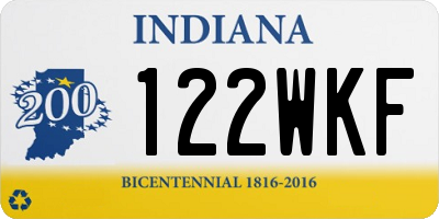 IN license plate 122WKF