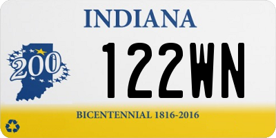 IN license plate 122WN