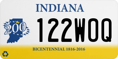IN license plate 122WOQ