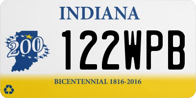 IN license plate 122WPB