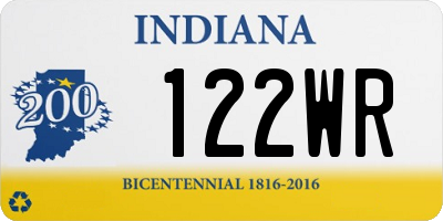 IN license plate 122WR