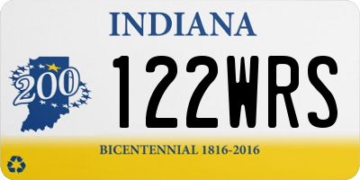 IN license plate 122WRS