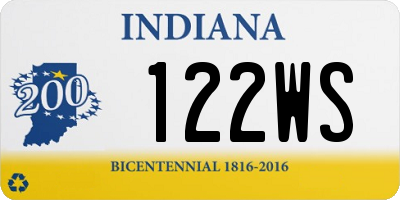 IN license plate 122WS