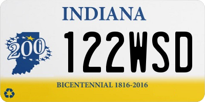 IN license plate 122WSD