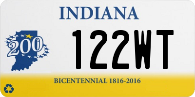 IN license plate 122WT