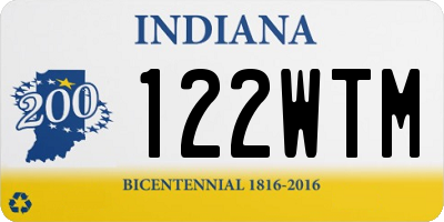 IN license plate 122WTM