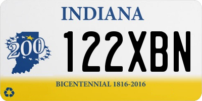 IN license plate 122XBN