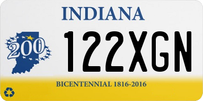 IN license plate 122XGN