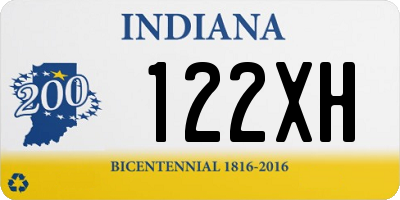 IN license plate 122XH