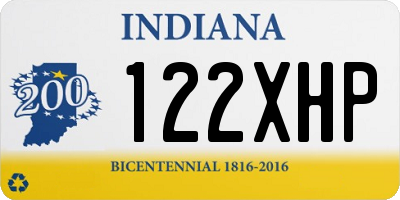 IN license plate 122XHP