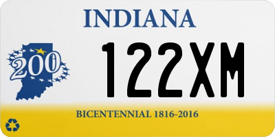 IN license plate 122XM