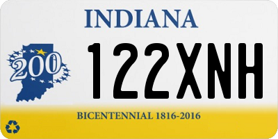 IN license plate 122XNH