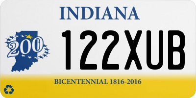 IN license plate 122XUB