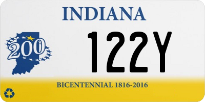 IN license plate 122Y