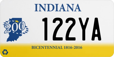 IN license plate 122YA