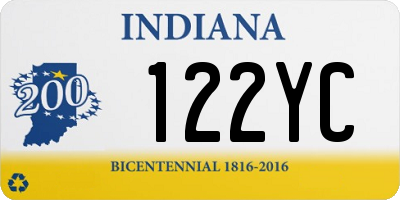 IN license plate 122YC