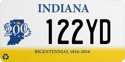 IN license plate 122YD