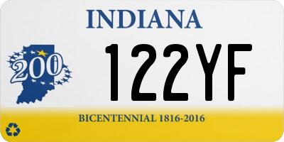 IN license plate 122YF