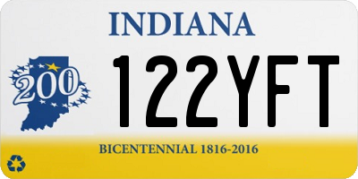 IN license plate 122YFT