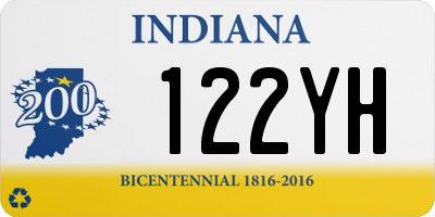 IN license plate 122YH