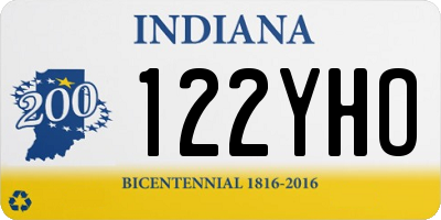 IN license plate 122YHO