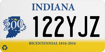 IN license plate 122YJZ