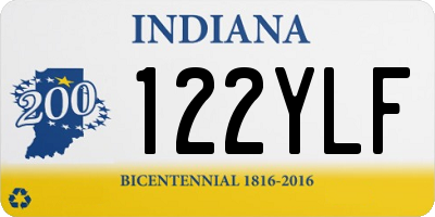 IN license plate 122YLF