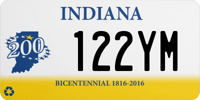 IN license plate 122YM