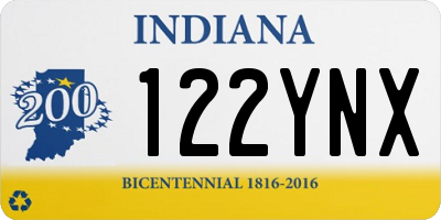 IN license plate 122YNX