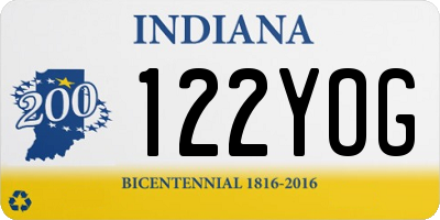 IN license plate 122YOG