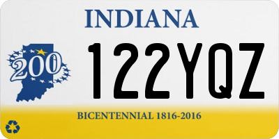 IN license plate 122YQZ