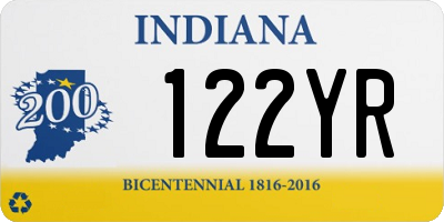 IN license plate 122YR