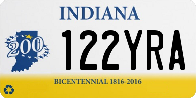 IN license plate 122YRA