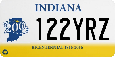 IN license plate 122YRZ