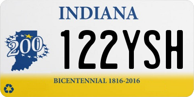 IN license plate 122YSH