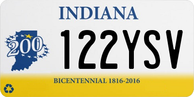IN license plate 122YSV