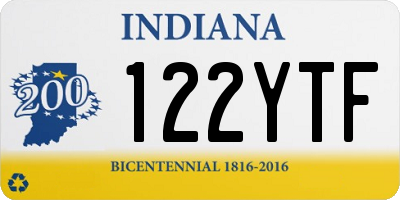 IN license plate 122YTF