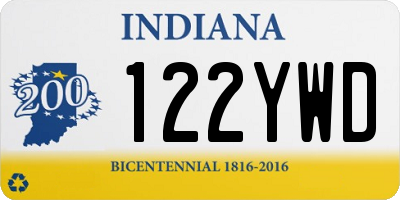 IN license plate 122YWD