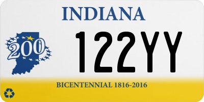 IN license plate 122YY