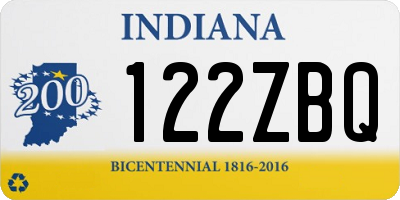 IN license plate 122ZBQ