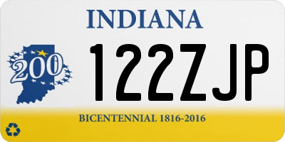 IN license plate 122ZJP