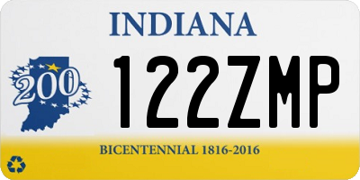 IN license plate 122ZMP