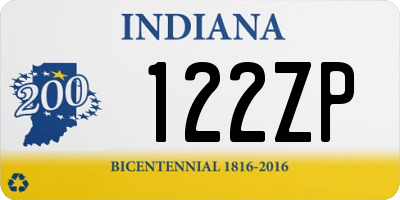 IN license plate 122ZP