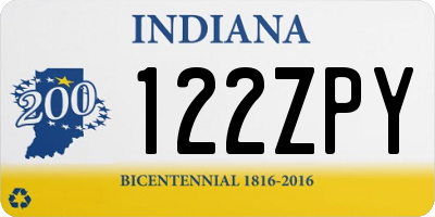 IN license plate 122ZPY
