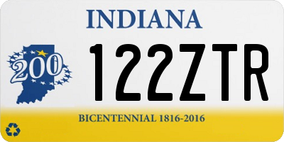 IN license plate 122ZTR