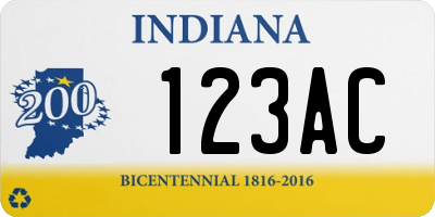 IN license plate 123AC