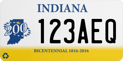 IN license plate 123AEQ