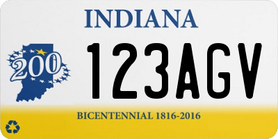 IN license plate 123AGV