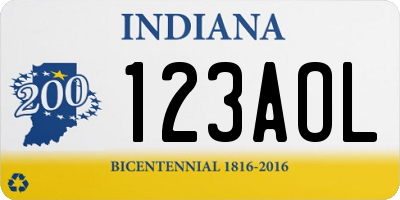 IN license plate 123AOL