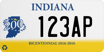 IN license plate 123AP